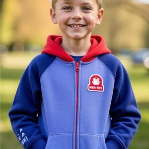 Wonder Nation Blue and Red Kids Hoodie with High-Five Patch